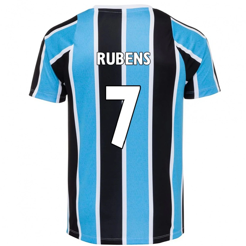 Danxen Hombre Camiseta Rubens #7 Blanco Azul 1ª Equipación 2025/26 La Camisa México
