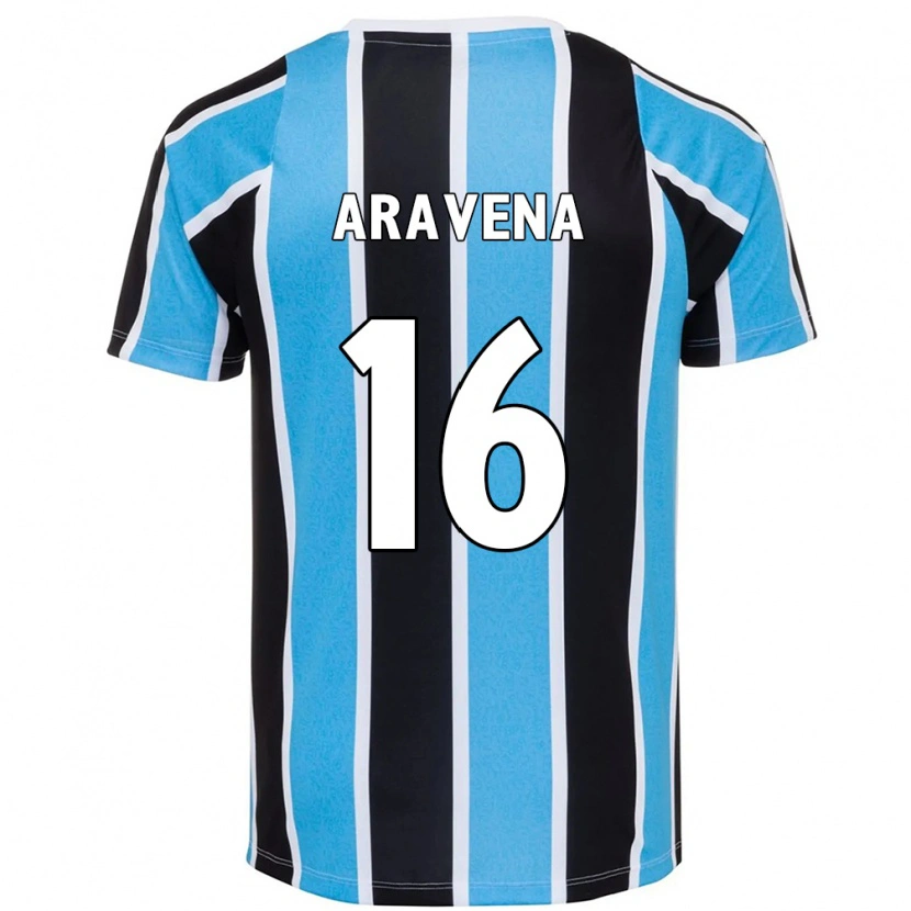 Danxen Hombre Camiseta Alexander Aravena #16 Azul Negro Blanco 1ª Equipación 2025/26 La Camisa México