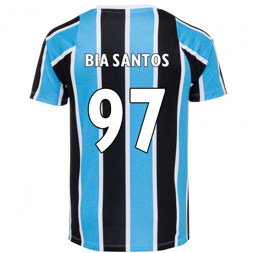 Danxen Hombre Camiseta Bia Santos #97 Blanco Azul 1ª Equipación 2025/26 La Camisa México