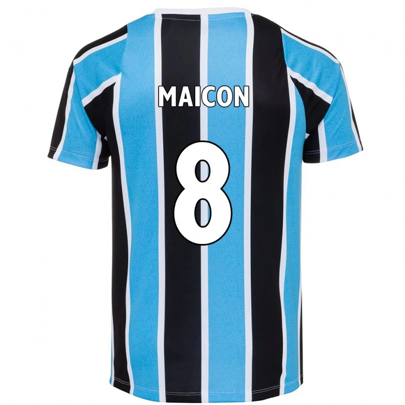 Danxen Hombre Camiseta Maicon #8 Blanco Azul 1ª Equipación 2025/26 La Camisa México