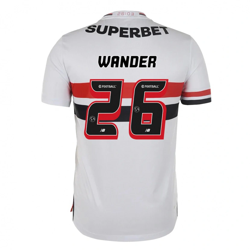 Danxen Hombre Camiseta Talles Wander #26 Rojo Negro Blanco 1ª Equipación 2025/26 La Camisa México