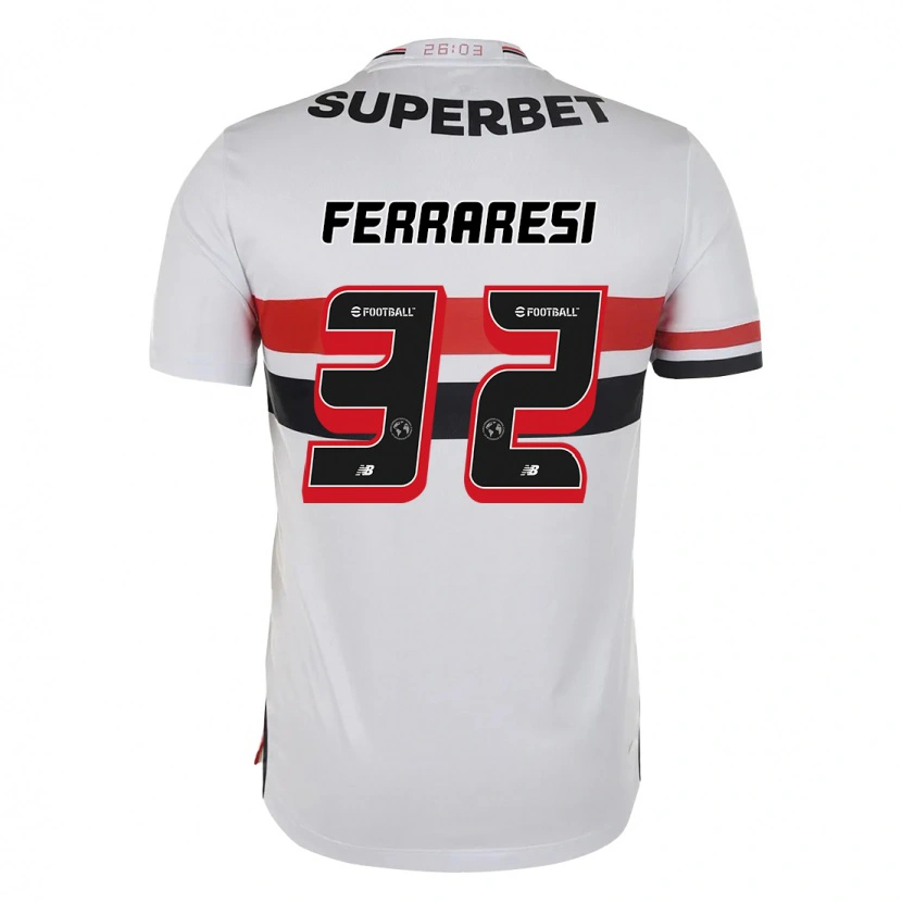 Danxen Hombre Camiseta Nahuel Ferraresi #32 Rojo Negro Blanco 1ª Equipación 2025/26 La Camisa México
