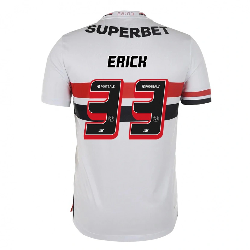 Danxen Hombre Camiseta Erick #33 Rojo Negro Blanco 1ª Equipación 2025/26 La Camisa México