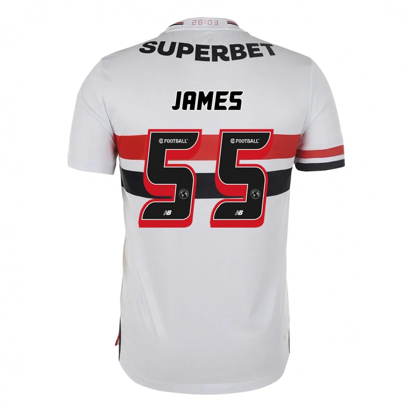 Danxen Hombre Camiseta James Rodriguez #55 Negro Rojo 1ª Equipación 2025/26 La Camisa México