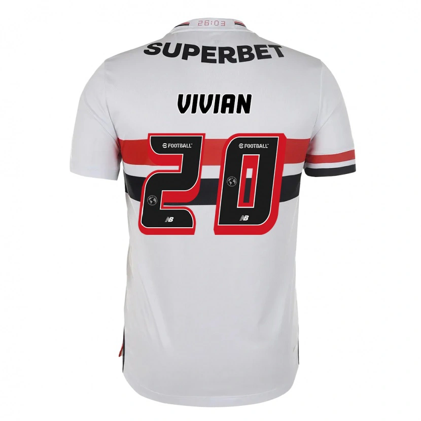 Danxen Hombre Camiseta Vivian #20 Rojo Negro Blanco 1ª Equipación 2025/26 La Camisa México