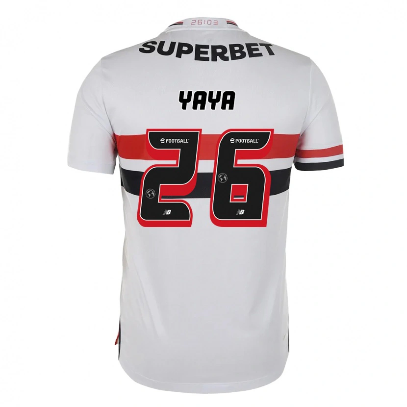 Danxen Hombre Camiseta Yaya #26 Rojo Negro Blanco 1ª Equipación 2025/26 La Camisa México