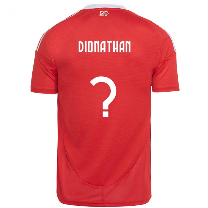 Danxen Hombre Camiseta Dionathan #0 Blanco Rojo 1ª Equipación 2025/26 La Camisa México