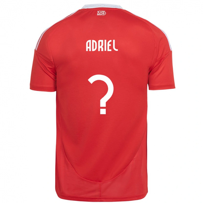 Danxen Hombre Camiseta Adriel #0 Rojo Blanco 1ª Equipación 2025/26 La Camisa México