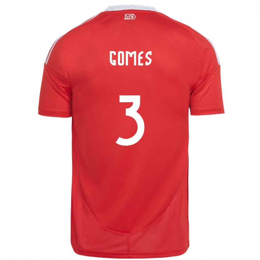 Danxen Hombre Camiseta Igor Gomes #3 Blanco Rojo 1ª Equipación 2025/26 La Camisa México