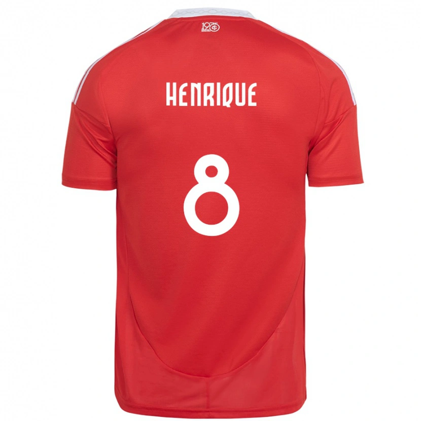Danxen Hombre Camiseta Bruno Henrique #8 Blanco Rojo 1ª Equipación 2025/26 La Camisa México