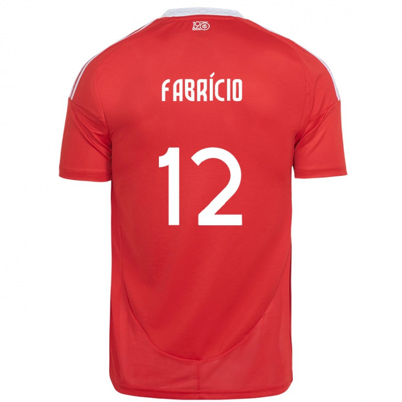 Danxen Hombre Camiseta Fabrício #12 Blanco Rojo 1ª Equipación 2025/26 La Camisa México