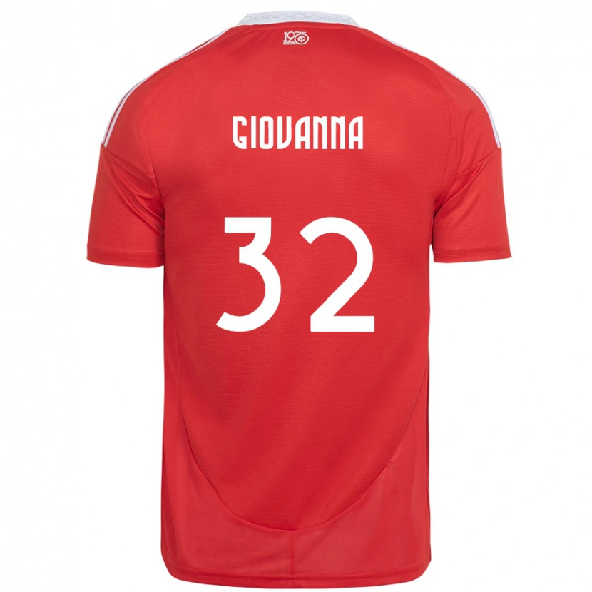 Danxen Hombre Camiseta Giulia Giovanna #32 Blanco Rojo 1ª Equipación 2025/26 La Camisa México