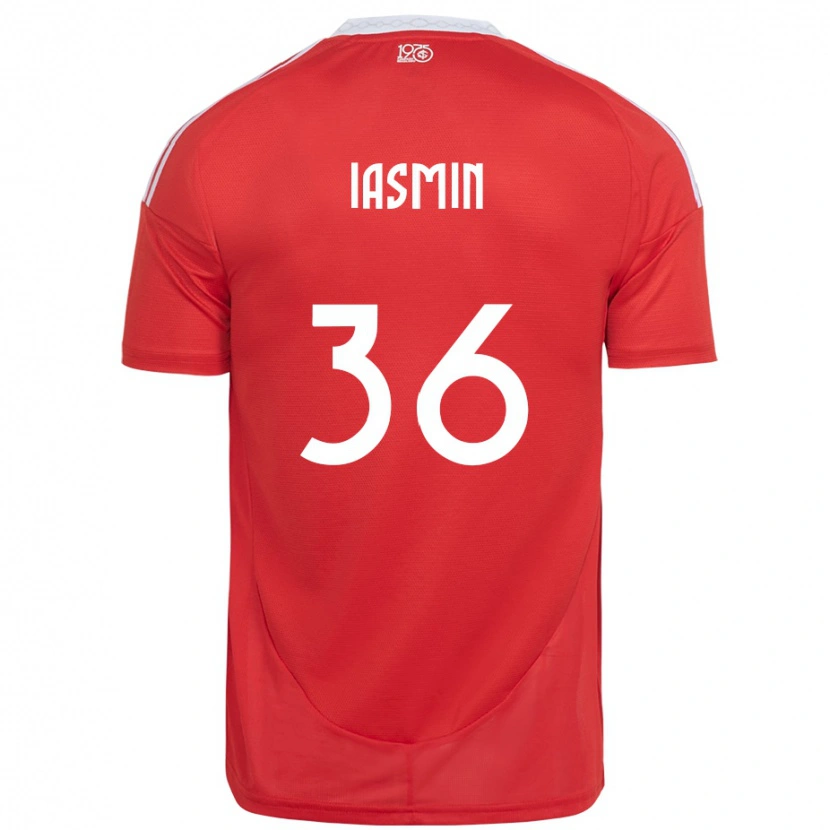 Danxen Hombre Camiseta Iasmin #36 Blanco Rojo 1ª Equipación 2025/26 La Camisa México