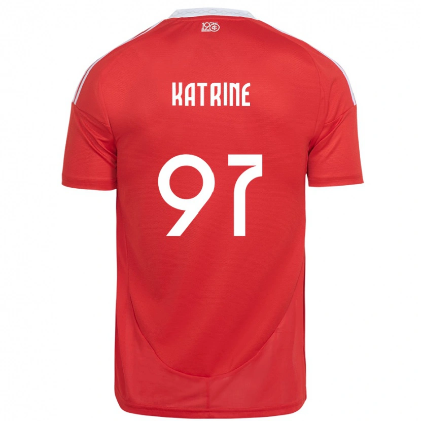 Danxen Hombre Camiseta Katrine #97 Blanco Rojo 1ª Equipación 2025/26 La Camisa México