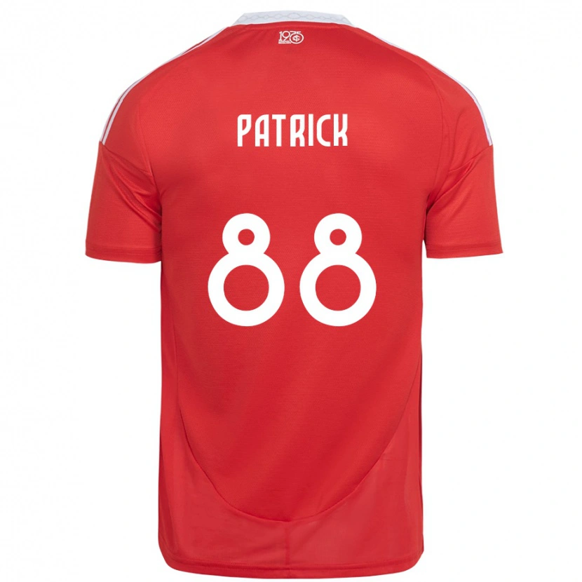 Danxen Hombre Camiseta Patrick #88 Rojo Blanco 1ª Equipación 2025/26 La Camisa México