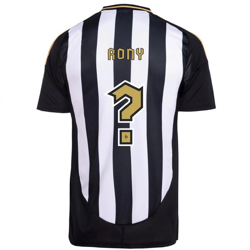 Danxen Hombre Camiseta Rony #0 Blanco Negro 1ª Equipación 2025/26 La Camisa México