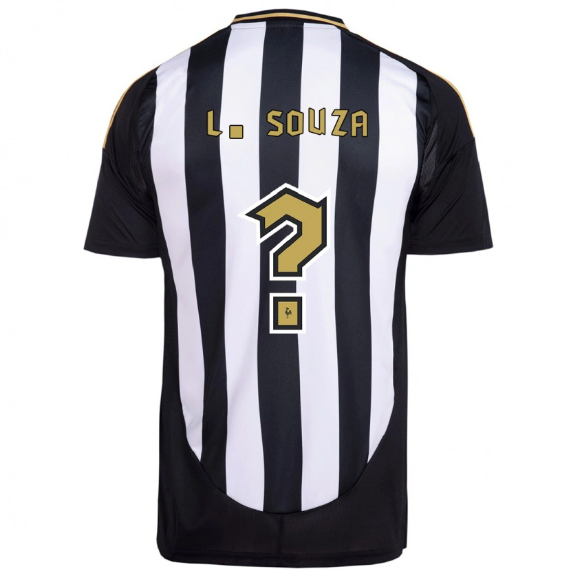 Danxen Hombre Camiseta Lucas Souza #0 Blanco Negro 1ª Equipación 2025/26 La Camisa México