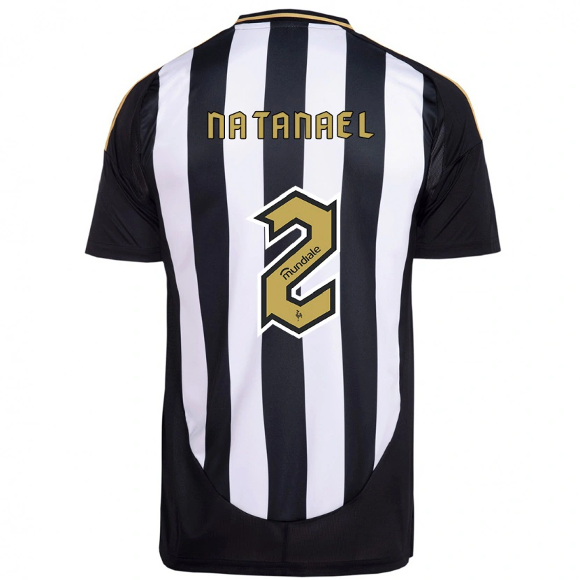 Danxen Hombre Camiseta Natanael #2 Blanco Negro 1ª Equipación 2025/26 La Camisa México