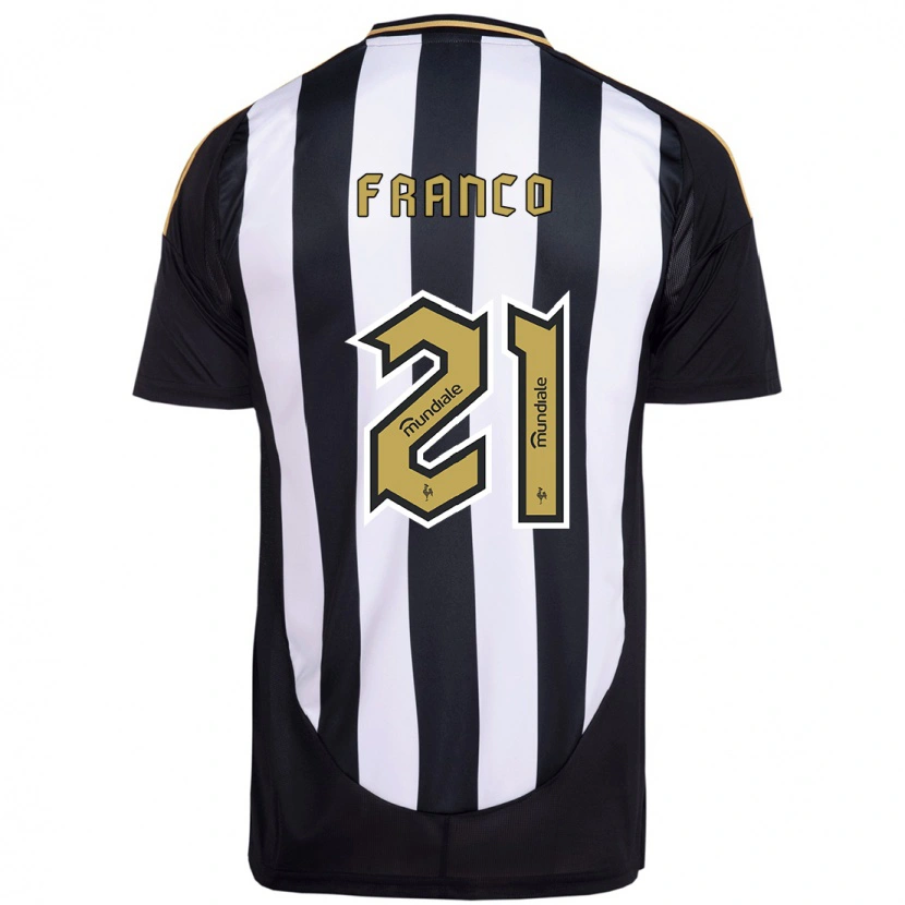 Danxen Hombre Camiseta Alan Franco #21 Blanco Negro 1ª Equipación 2025/26 La Camisa México