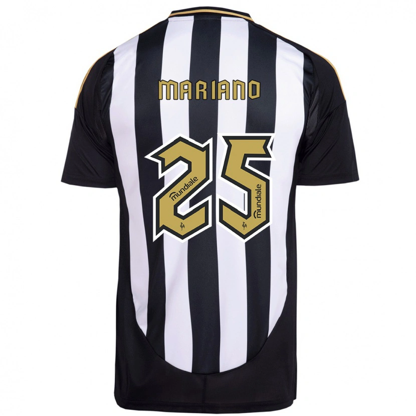 Danxen Hombre Camiseta Mariano #25 Blanco Negro 1ª Equipación 2025/26 La Camisa México