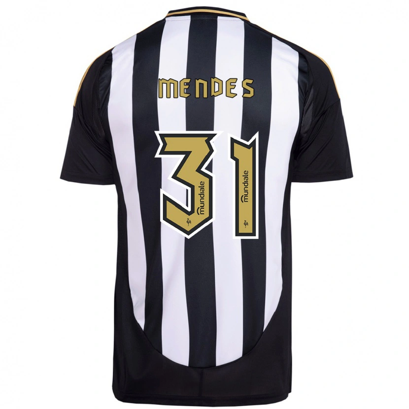 Danxen Hombre Camiseta Matheus Mendes #31 Blanco Negro 1ª Equipación 2025/26 La Camisa México