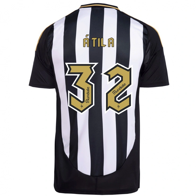 Danxen Hombre Camiseta Gabriel Átila #32 Blanco Negro 1ª Equipación 2025/26 La Camisa México