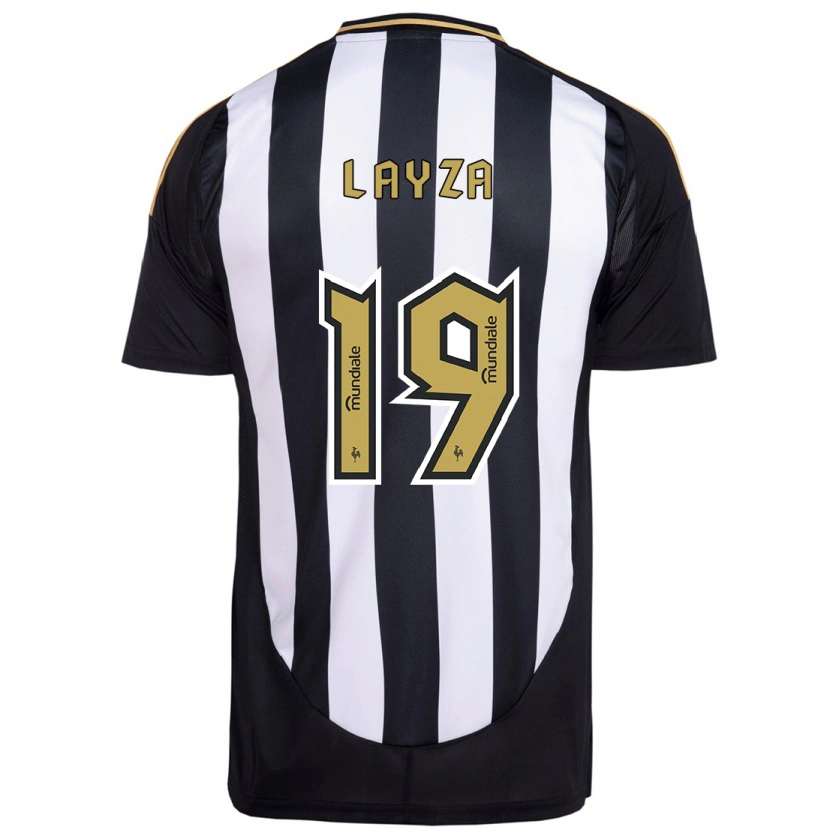 Danxen Hombre Camiseta Layza #19 Blanco Negro 1ª Equipación 2025/26 La Camisa México