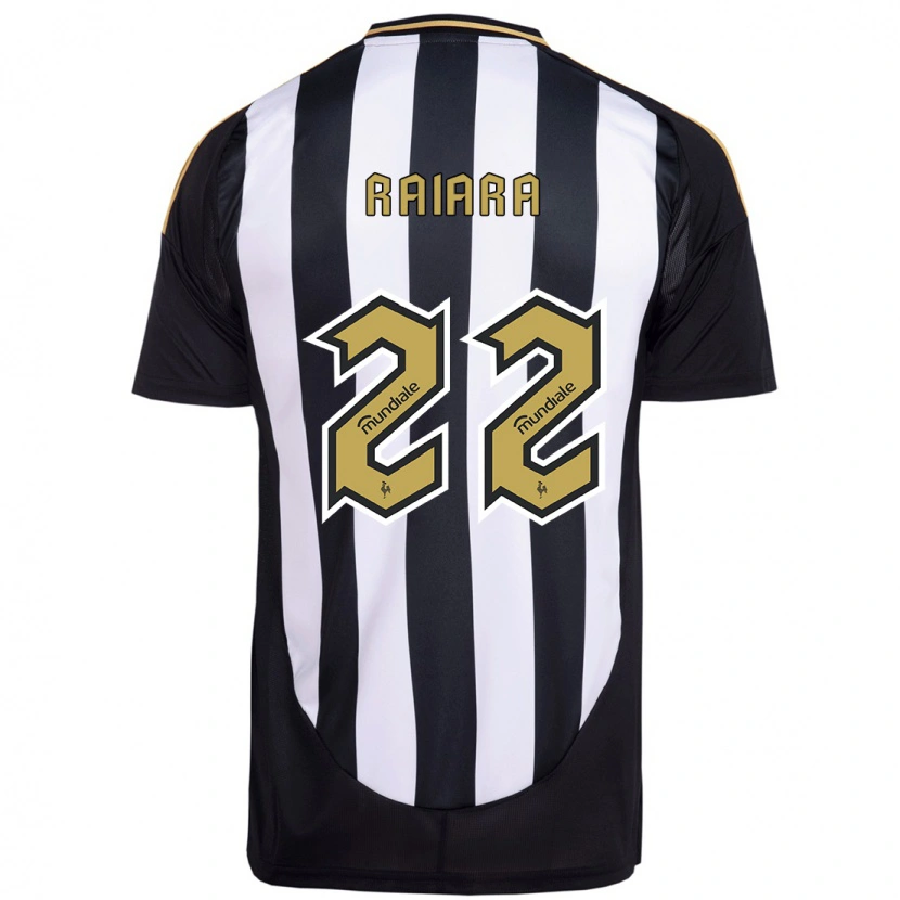 Danxen Hombre Camiseta Raiara #22 Blanco Negro 1ª Equipación 2025/26 La Camisa México