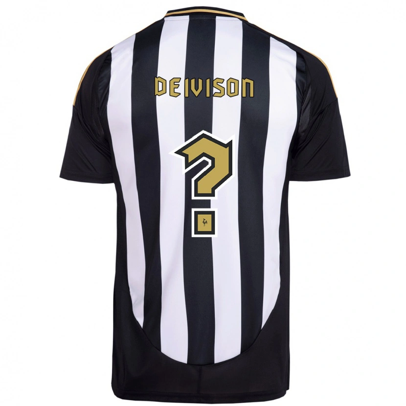 Danxen Hombre Camiseta Deivison #0 Blanco Negro 1ª Equipación 2025/26 La Camisa México