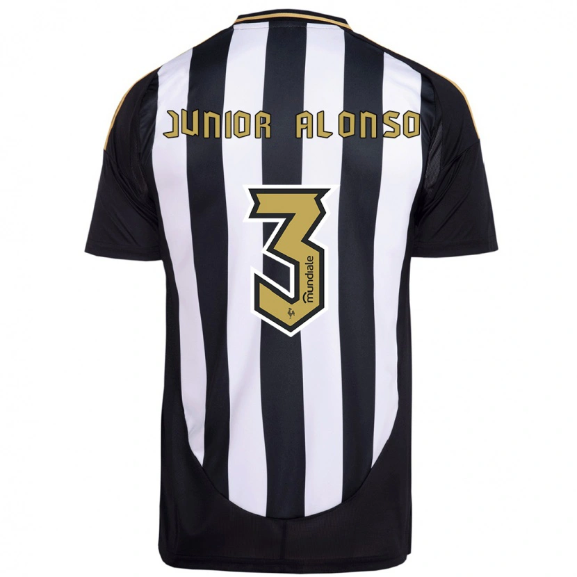 Danxen Hombre Camiseta Junior Alonso #3 Blanco Negro 1ª Equipación 2025/26 La Camisa México