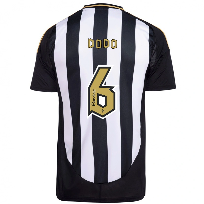 Danxen Hombre Camiseta Dodo #6 Blanco Negro 1ª Equipación 2025/26 La Camisa México