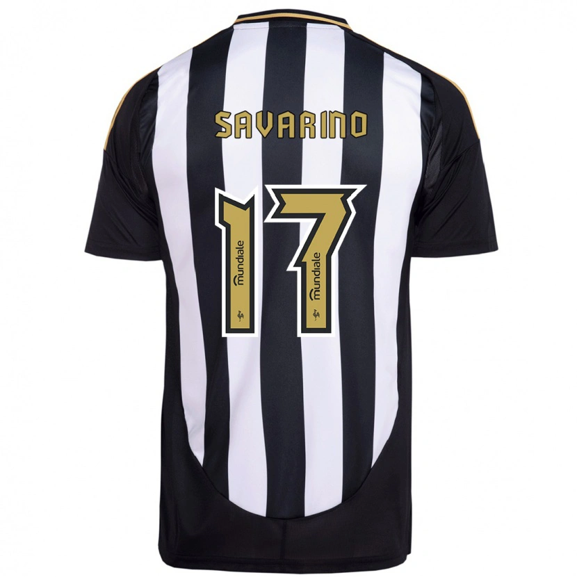 Danxen Hombre Camiseta Jefferson Savarino #17 Blanco Negro 1ª Equipación 2025/26 La Camisa México
