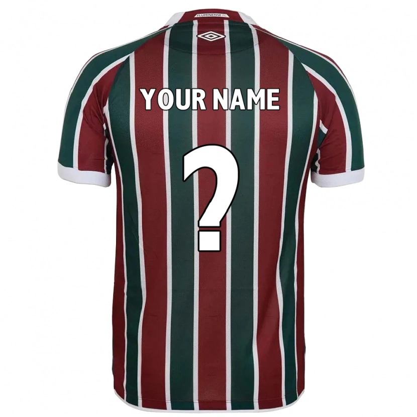 Danxen Hombre Camiseta Su Nombre #0 Blanco Verde Granate 1ª Equipación 2025/26 La Camisa México