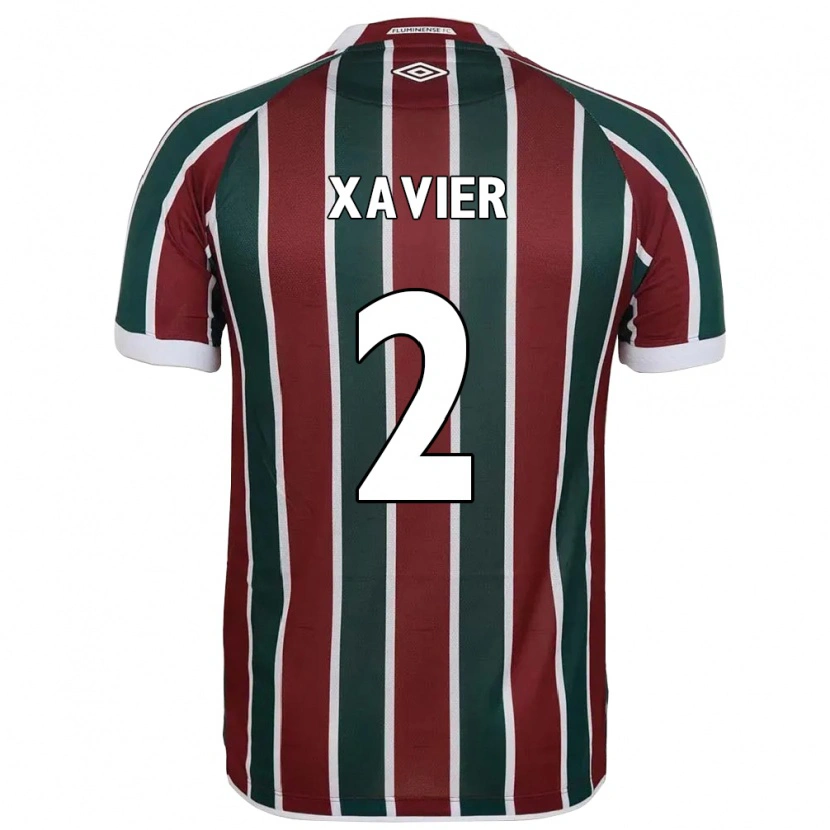 Danxen Hombre Camiseta Samuel Xavier #2 Blanco Verde Granate 1ª Equipación 2025/26 La Camisa México