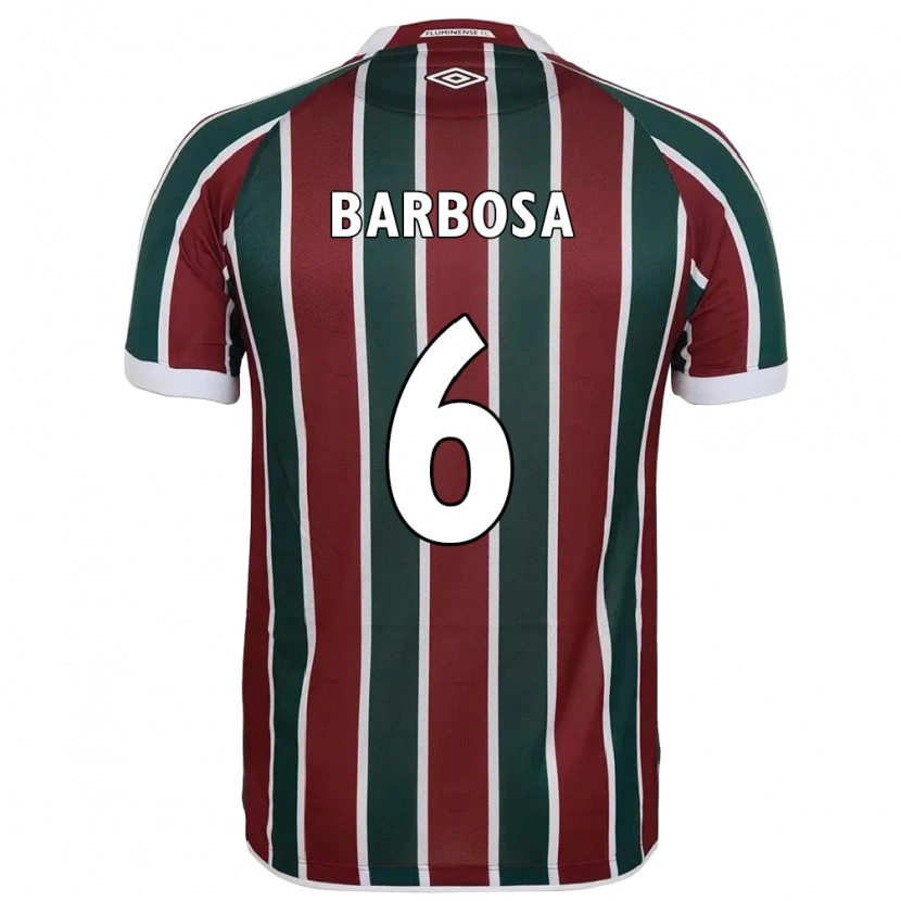 Danxen Hombre Camiseta Diogo Barbosa #6 Blanco Verde Granate 1ª Equipación 2025/26 La Camisa México