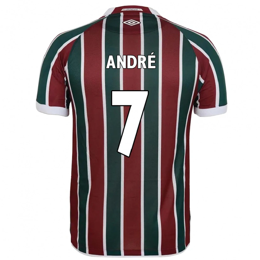 Danxen Hombre Camiseta André #7 Blanco Verde Granate 1ª Equipación 2025/26 La Camisa México