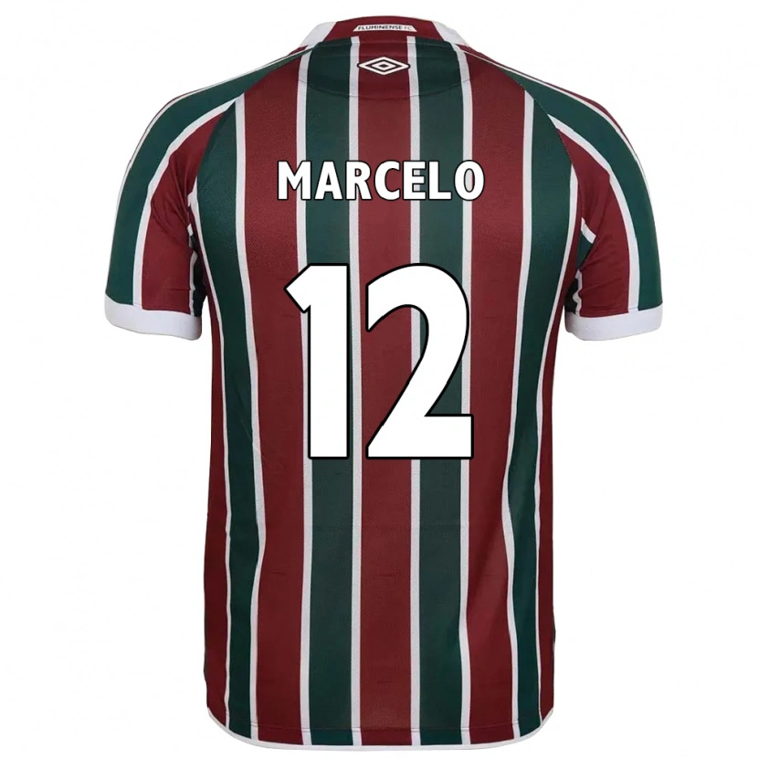 Danxen Hombre Camiseta Marcelo #12 Blanco Verde Granate 1ª Equipación 2025/26 La Camisa México