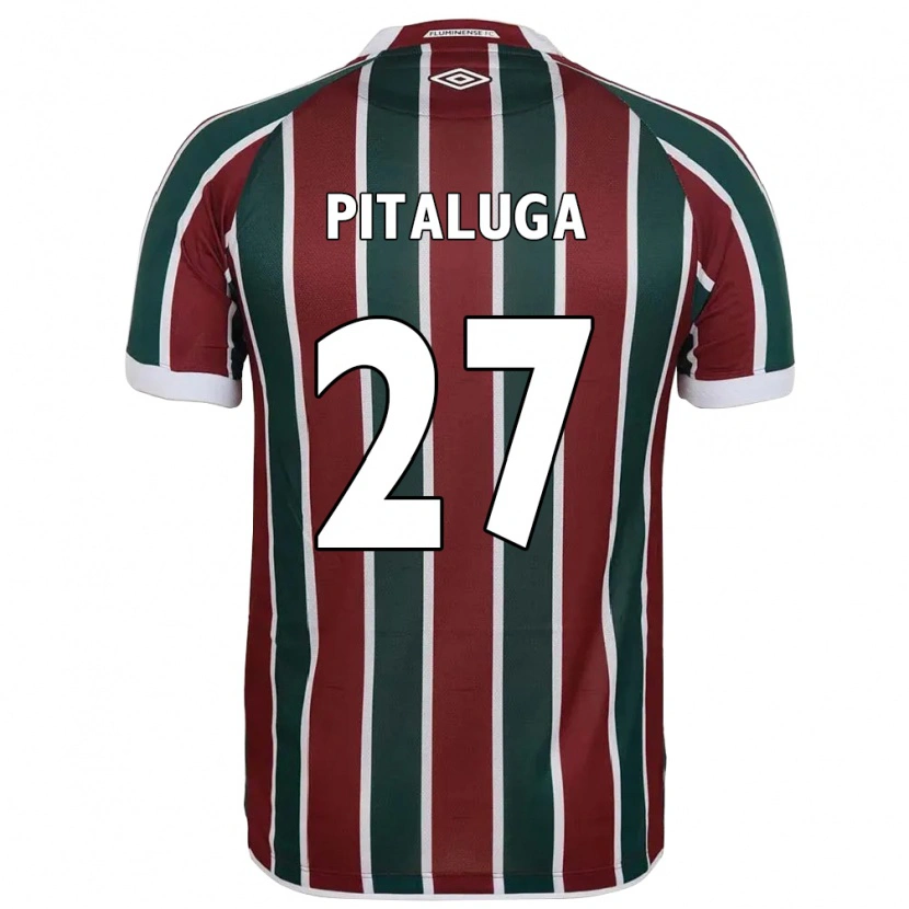 Danxen Hombre Camiseta Marcelo Pitaluga #27 Blanco Verde Granate 1ª Equipación 2025/26 La Camisa México