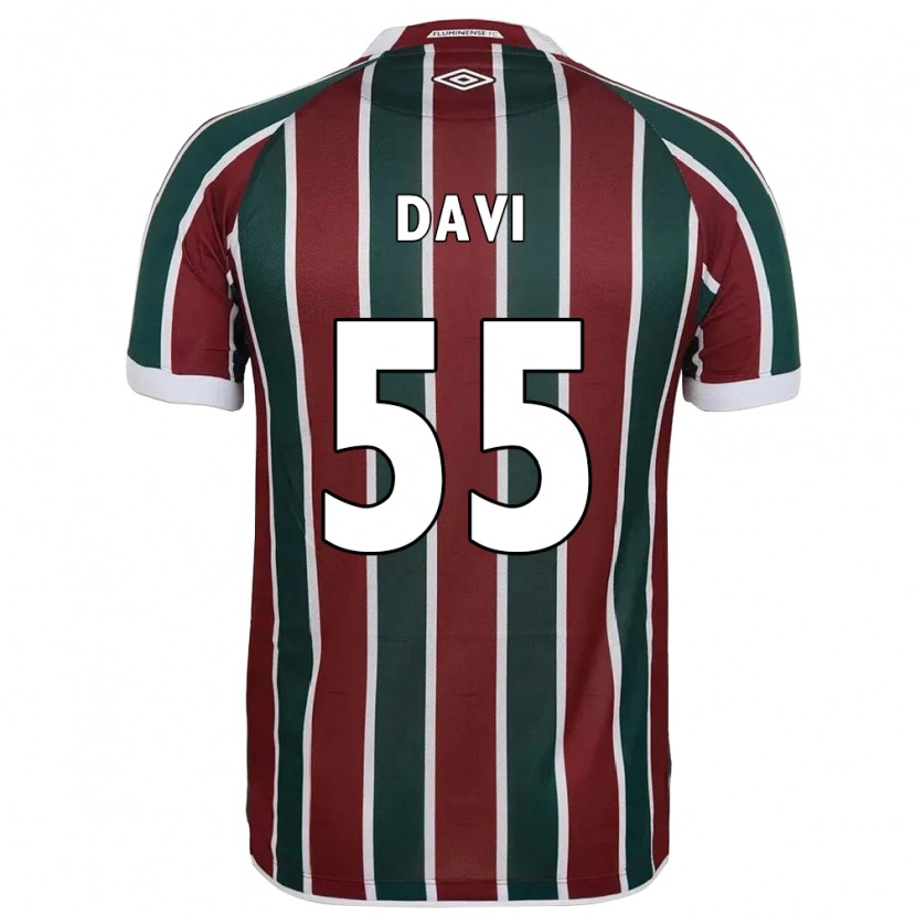 Danxen Hombre Camiseta Wallace Davi #55 Blanco Verde Granate 1ª Equipación 2025/26 La Camisa México