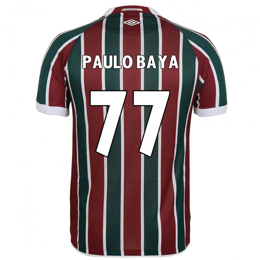Danxen Hombre Camiseta Paulo Baya #77 Blanco Verde Granate 1ª Equipación 2025/26 La Camisa México