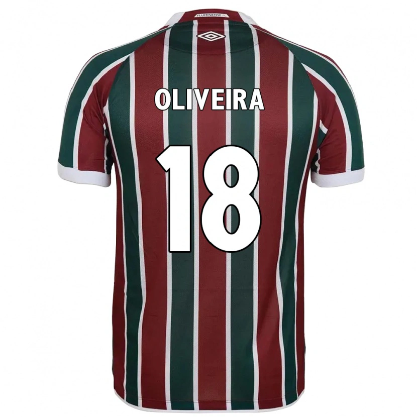 Danxen Hombre Camiseta Camila Oliveira #18 Blanco Verde Granate 1ª Equipación 2025/26 La Camisa México