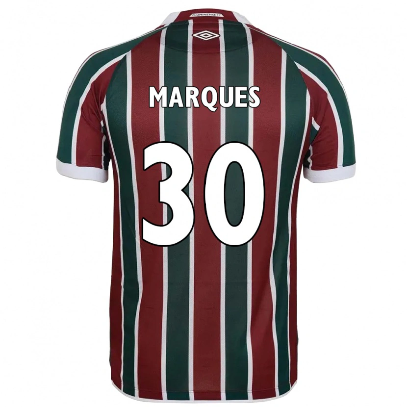 Danxen Hombre Camiseta Vero Marques #30 Blanco Verde Granate 1ª Equipación 2025/26 La Camisa México