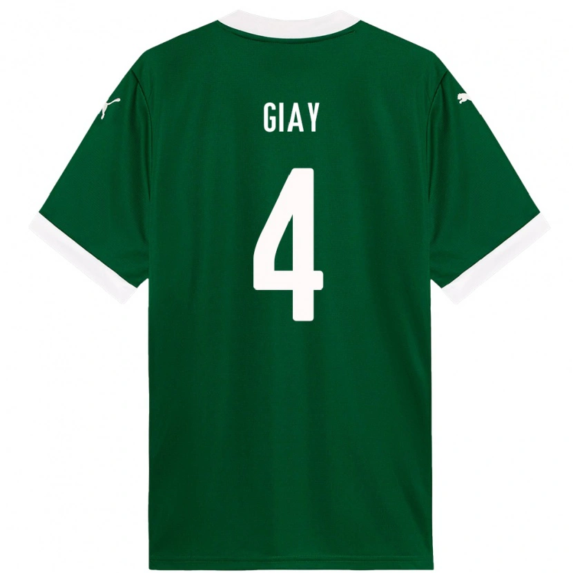Danxen Hombre Camiseta Agustín Giay #4 Blanco Verde 1ª Equipación 2025/26 La Camisa México