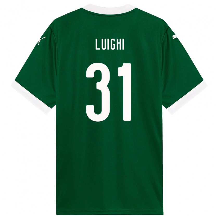 Danxen Hombre Camiseta Luighi #31 Verde Blanco 1ª Equipación 2025/26 La Camisa México