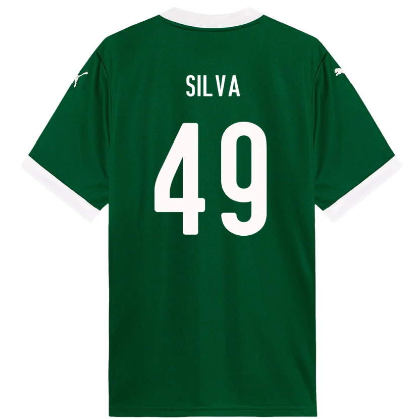 Danxen Hombre Camiseta Gabriel Silva #49 Blanco Verde 1ª Equipación 2025/26 La Camisa México