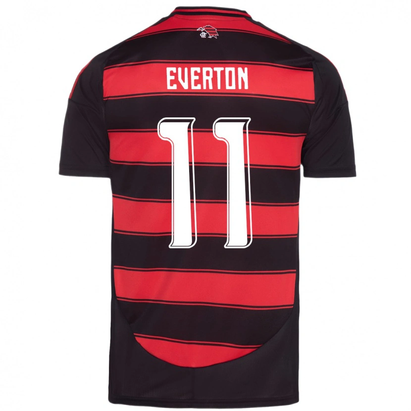 Danxen Hombre Camiseta Everton #11 Blanco Rojo 1ª Equipación 2025/26 La Camisa México