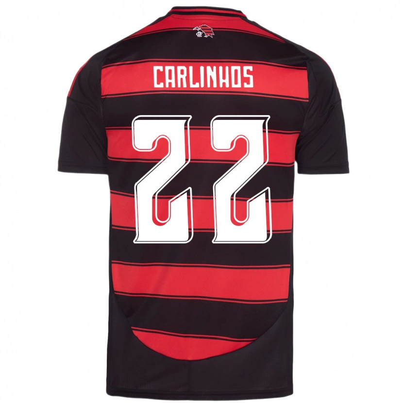 Danxen Hombre Camiseta Carlinhos #22 Rojo Negro 1ª Equipación 2025/26 La Camisa México