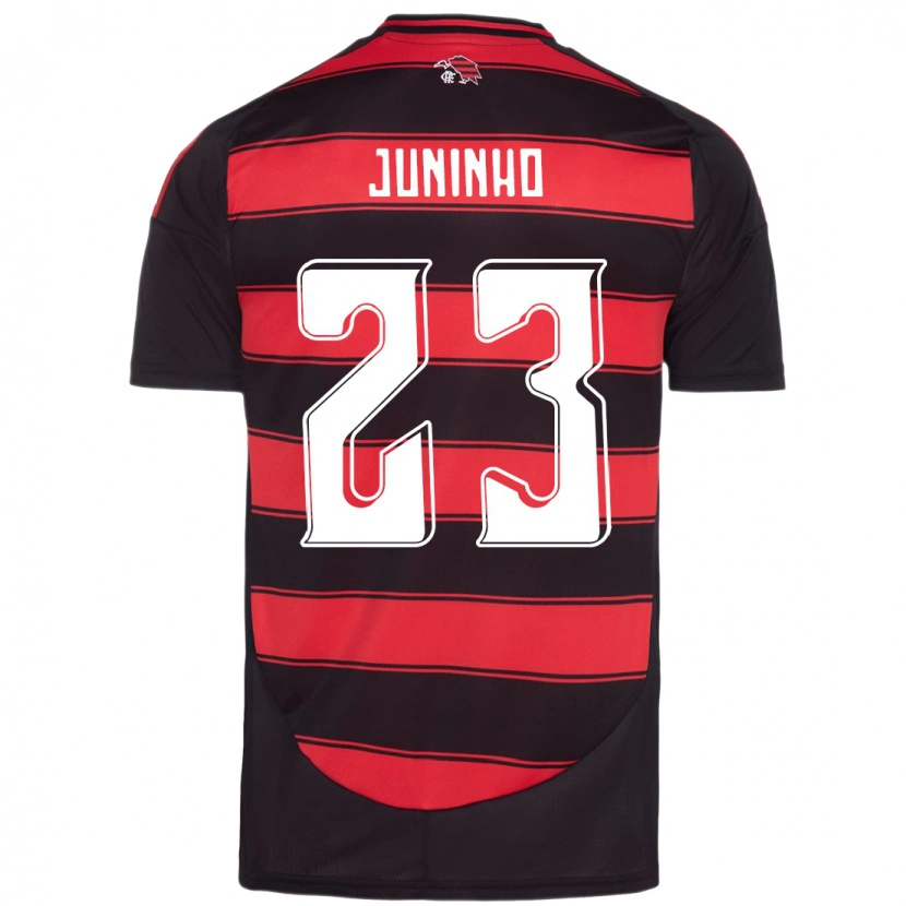 Danxen Hombre Camiseta Juninho #23 Rojo Negro 1ª Equipación 2025/26 La Camisa México