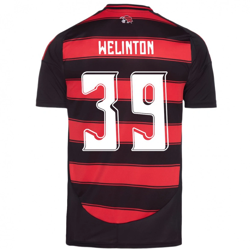 Danxen Hombre Camiseta Zé Welinton #39 Rojo Negro 1ª Equipación 2025/26 La Camisa México
