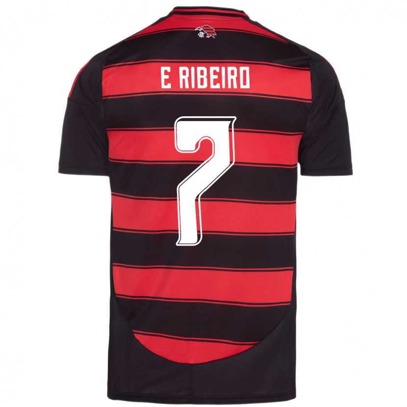 Danxen Hombre Camiseta Everton Ribeiro #7 Rojo Negro 1ª Equipación 2025/26 La Camisa México